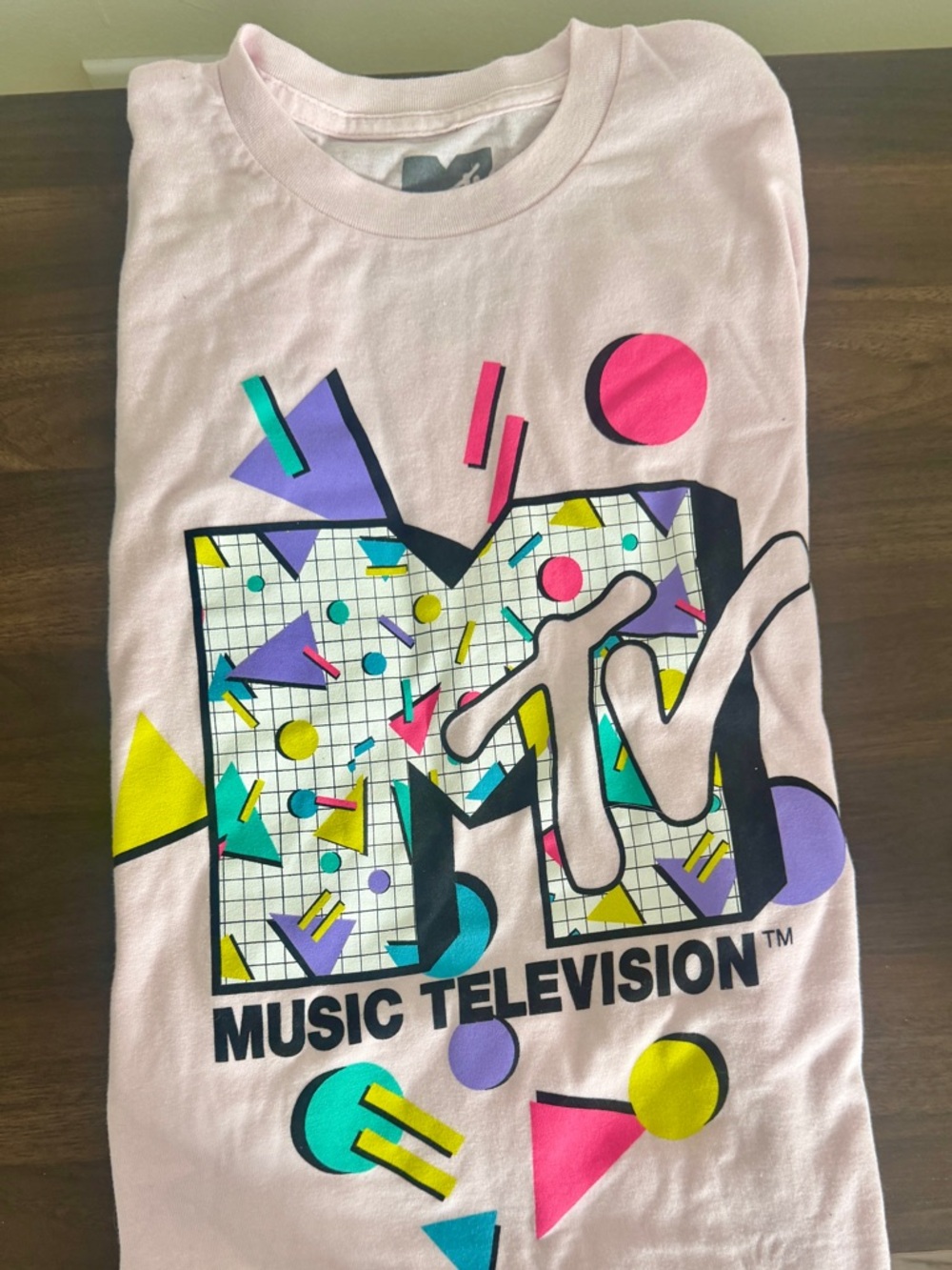 MTV Music Television Graphic Tee in Pastel Pink